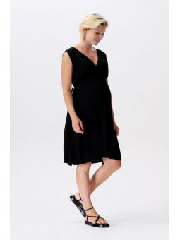 Robe Grossesse Allaitement Lan Viscose Noir