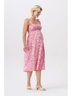 Robe Estivale Rose Fleurie Grossesse Allaitement Nia