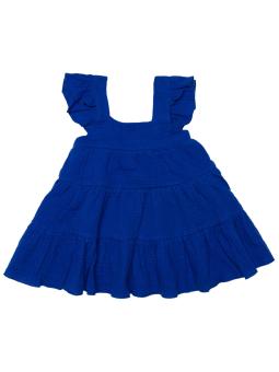 Robe à Etages et Bretelles Gaze de Coton