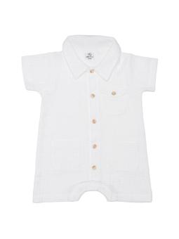 Combishort à manches en Gaze de Coton