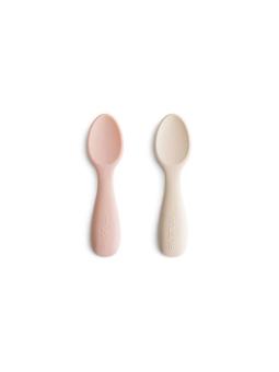 Lot de 2 cuillères d'apprentissage pour bébé en silicone