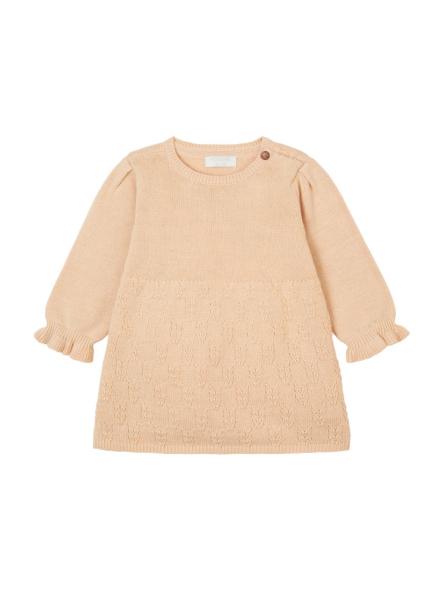 Robe Bébé Tricot Rose Poudré Fasnia 