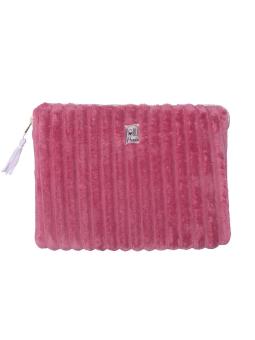 Pochette Zippée PC/Tablette Minky Matelassé