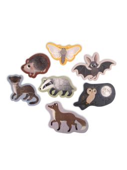 Lot de 7 Puzzles Phosphorescents - Animaux de la Forêt