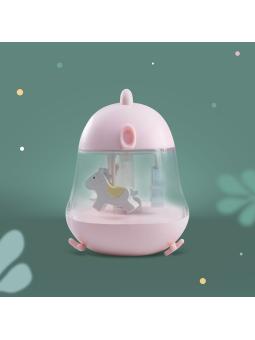 Lampe LED Veilleuse Musicale avec Carrousel Animaux