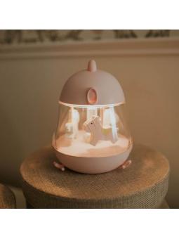 Lampe LED Veilleuse Musicale avec Carrousel Animaux