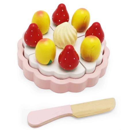 Gâteau en bois à découper – Un jeu d’imitation gourmand et éducatif