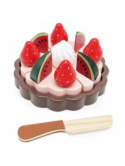 Gâteau en bois à découper – Un jeu d’imitation gourmand et éducatif