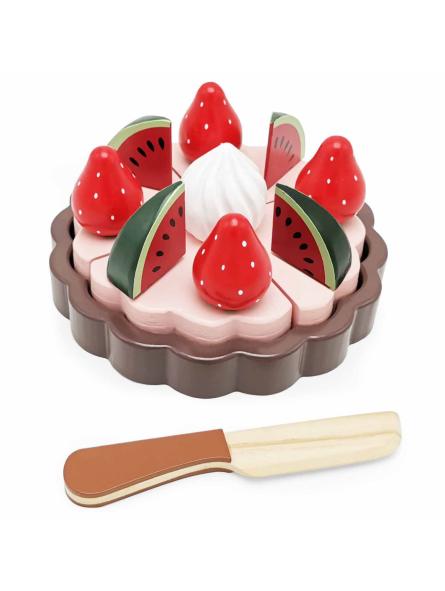 Gâteau en bois à découper – Un jeu d’imitation gourmand et éducatif Gâteau en bois à découper – Un jeu d’imitation gourmand et éducatif