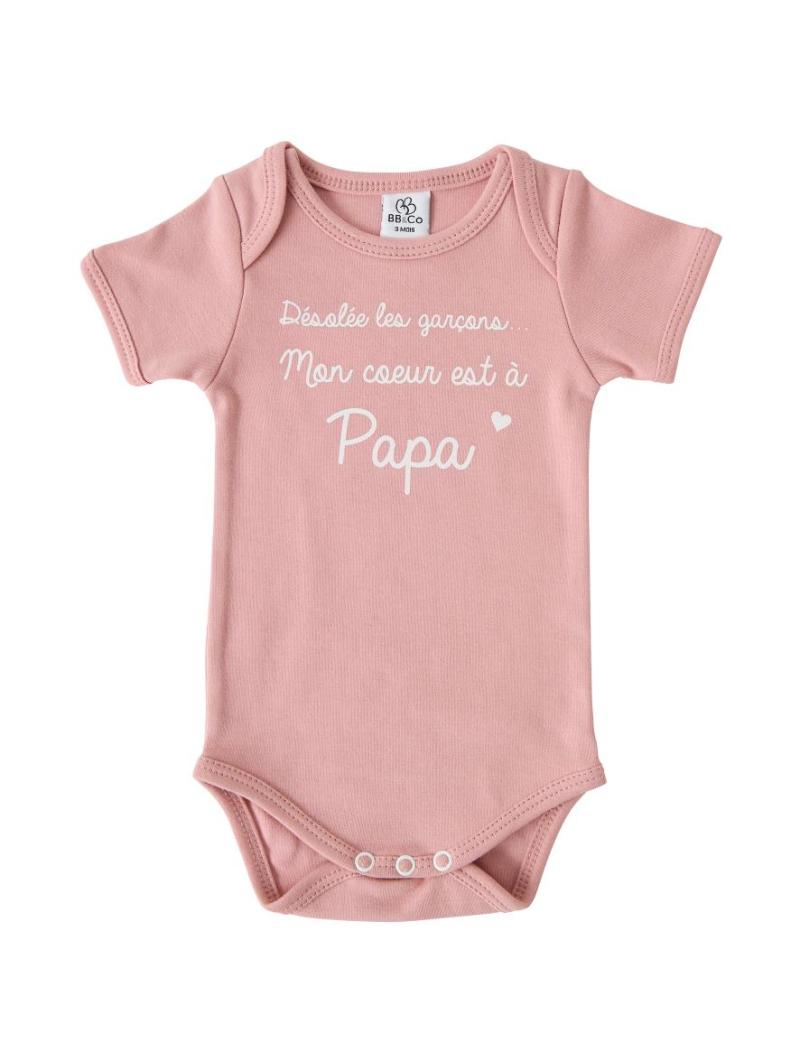 Body Bébé "Mon cœur est à papa" 