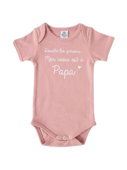 Body Bébé "Mon cœur est à papa"