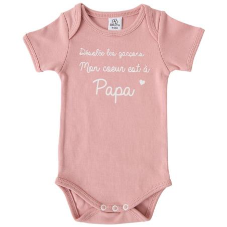 Body Bébé "Mon cœur est à papa" 