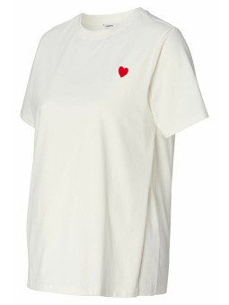 T-shirt Grossesse et Allaitement Ifke Coeur Rouge