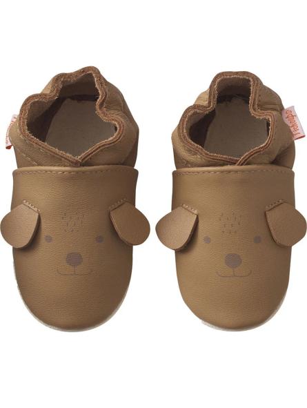 Chaussons en cuir souple – Colin le chien
