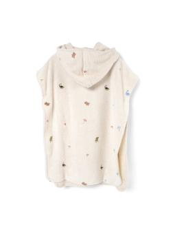 Poncho de Plage enfant Brodé en coton bio GOTS