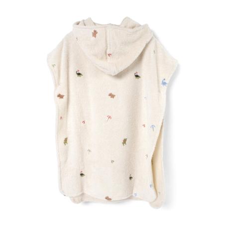 Poncho de Plage enfant Brodé en coton bio GOTS