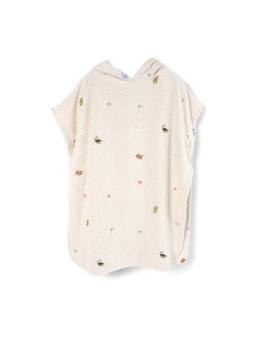 Poncho de Plage enfant Brodé en coton bio GOTS