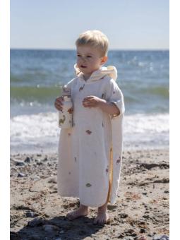 Poncho de Plage enfant Brodé en coton bio GOTS