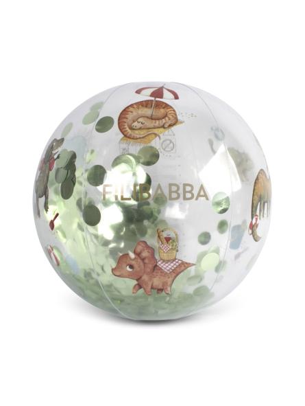 Grand Ballon de plage enfant Transparent avec confettis Grand Ballon de plage enfant Transparent avec confettis