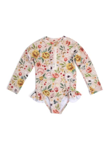 Maillot Fille anti-UV bébé 1-2 ans – Motif Ocean Blossom