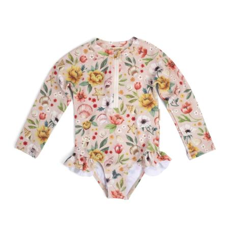 Maillot Fille anti-UV bébé 1-2 ans – Motif Ocean Blossom