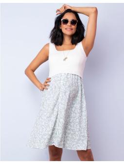 Robe de grossesse et allaitement 2 en 1 bimatière Atisha