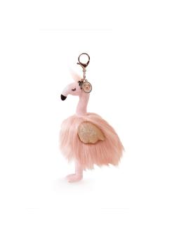 Porte-clés / Bijou de Sac Flamant Rose 18cm