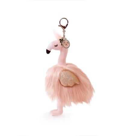 Porte-clés / Bijou de Sac Flamant Rose 18cm
