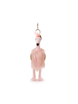 Porte-clés / Bijou de Sac Flamant Rose 18cm
