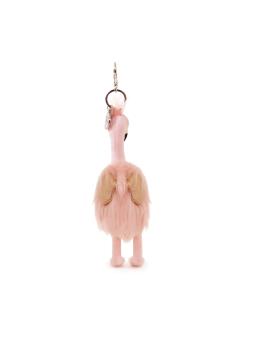 Porte-clés / Bijou de Sac Flamant Rose 18cm