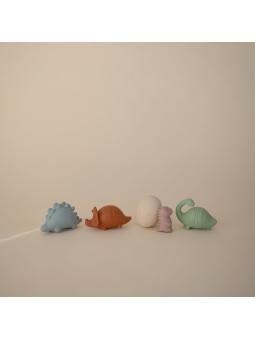 Set de Bain Dino Mushie – 4 Jouets en Silicone