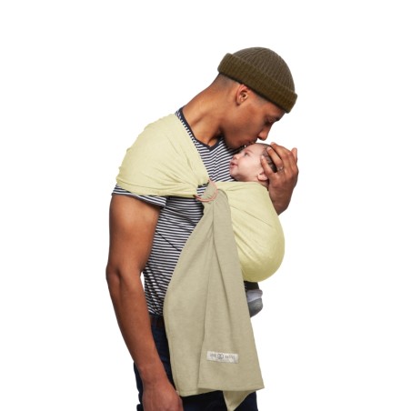 Petite Écharpe Sans Nœud Vanilla/Eucalyptus – Sling de portage en édition limitée