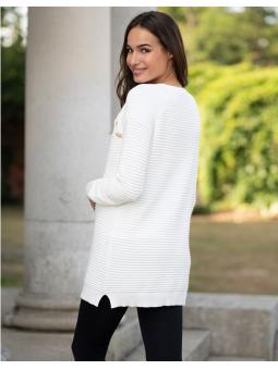 Pull grossesse & allaitement Amalia Ecru