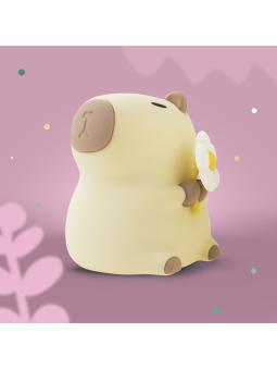 Veilleuse Capybara Fleuriste ou Touriste – Compagnon lumineux pour nuits paisibles et câlines