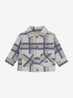 Cardigan bébé garçon à carreaux façon bûcheron – Veste douce en coton bio GOTS