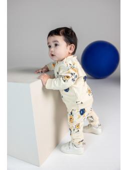 Ensemble garçon en coton bio – Sweat & pantalon à imprimé donuts