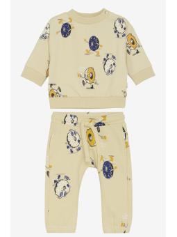 Ensemble garçon en coton bio – Sweat & pantalon à imprimé donuts