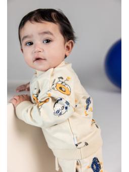 Ensemble garçon en coton bio – Sweat & pantalon à imprimé donuts