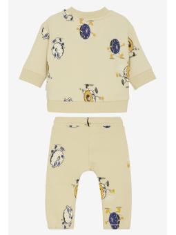 Ensemble garçon en coton bio – Sweat & pantalon à imprimé donuts