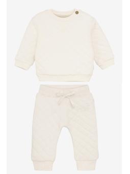 Ensemble bébé coton bio Ecru – Confort doux & look unisexe