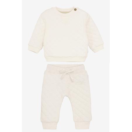 Ensemble bébé coton bio Ecru – Confort doux & look unisexe