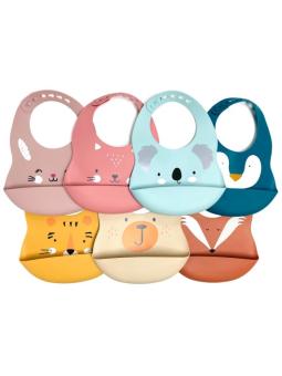 Bavoir bébé en silicone motif animal