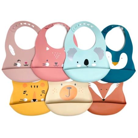 Bavoir bébé en silicone motif animal