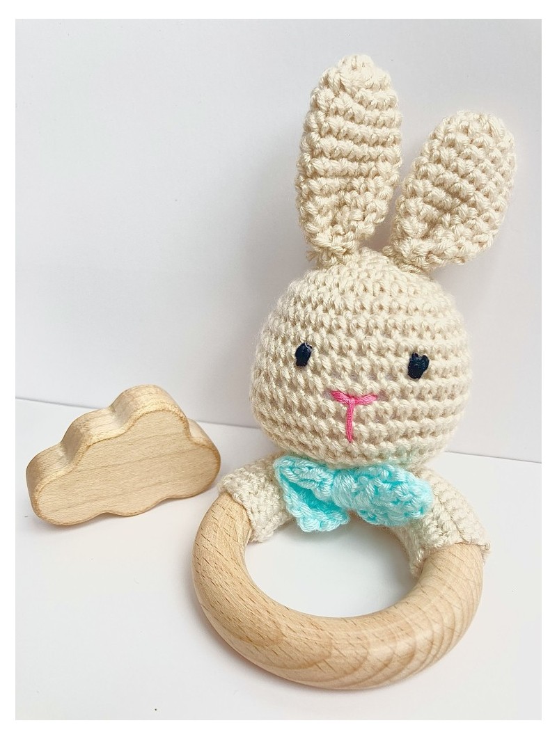 Hochet bois/crochet lapin