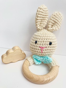 Hochet bois/crochet lapin