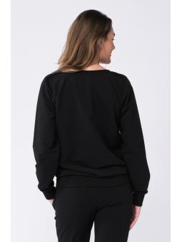 Sweat grossesse et allaitement à zips Noir