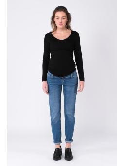 Jeans Droit de Maternité Norah - Bleu Foncé
