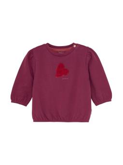 Sweat bébé fille Tullahoma Noppies – Gros cœur rouge en coton bio GOTS