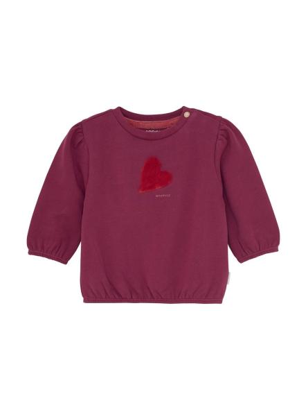 Sweat bébé fille Tullahoma Noppies – Gros cœur rouge en coton bio GOTS Sweat bébé fille Tullahoma Noppies – Gros cœur rouge en coton bio GOTS