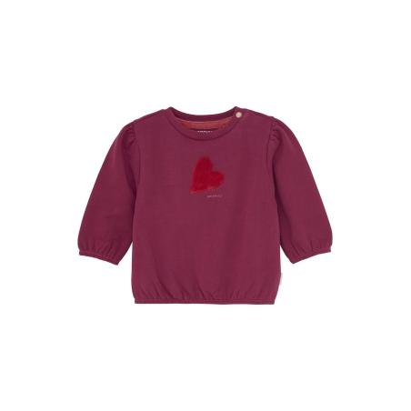 Sweat bébé fille Tullahoma Noppies – Gros cœur rouge en coton bio GOTS